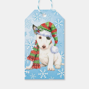 Happy Howlidays Mini Bull Terrier Geschenkanhänger