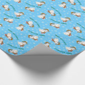 Happy Howlidays Mini Bull Terrier Geschenkpapier (Ecke)