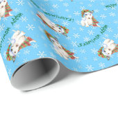 Happy Howlidays Mini Bull Terrier Geschenkpapier (Rolleneckpunkt)