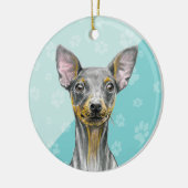 Happy Howlidays Miniature Pinscher Dog Cute Puppy Keramik Ornament (Links)
