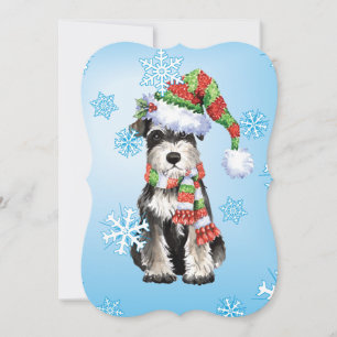 Happy Howlidays Miniature Schnauzer Feiertagskarte