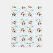 Happy Howlidays Mops Fleece Blanket (Vorderseite)