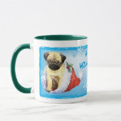 Happy Howlidays Mops Tasse (Links)