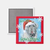 Happy Howlidays Neapolitan Mastiff Magnet (Vorderseite/Rückseite)