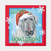 Happy Howlidays Neapolitan Mastiff Magnet (Vorne)