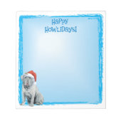 Happy Howlidays Neapolitan Mastiff Notepad Notizblock (Vorderseite)