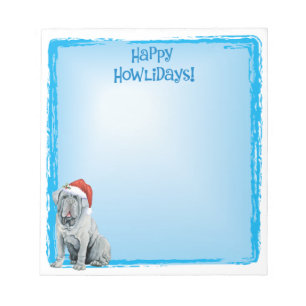 Happy Howlidays Neapolitan Mastiff Notepad Notizblock