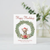 Happy Howlidays Niedlich Chihuahua Dog Feiertagskarte (Stehend Vorderseite)