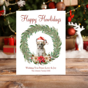 Happy Howlidays Niedlich French Bulldog Feiertagskarte