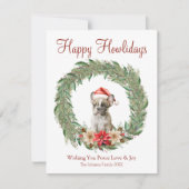 Happy Howlidays Niedlich French Bulldog Feiertagskarte (Vorderseite)