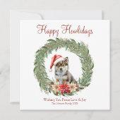 Happy Howlidays Niedlich Husky Dog Feiertagskarte (Vorderseite)