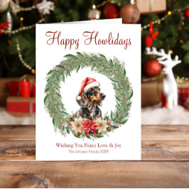 Happy Howlidays Niedliche Dackel Hund Feiertagskarte