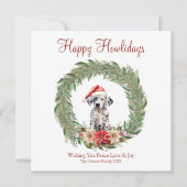 Happy Howlidays Niedlicher Dalmatiner Hund Feiertagskarte (Vorderseite)