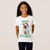 Happy Howlidays Norwegischer Elkhound T - Shirt (Vorne ganz)
