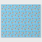 Happy Howlidays Norwegisches Elkhound Wrapping Pap Geschenkpapier (Flach)