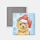 Happy Howlidays Norwich Terrier Magnet (Vorderseite/Rückseite)