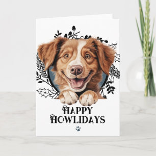 Happy Howlidays Nova Scotia Duck Tolling Retriever Feiertagskarte