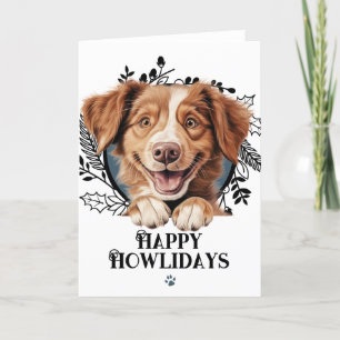 Happy Howlidays Nova Scotia Duck Tolling Retriever Feiertagskarte