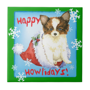 Happy Howlidays Papillon Fliese