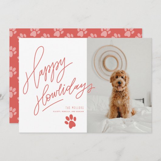 Happy Howlidays Paw Pet Dog Weihnachtsgebäck Foto (Vorne/Hinten)