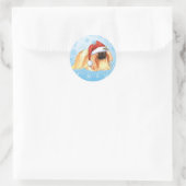 Happy Howlidays Pekingese Runder Aufkleber (Tasche)