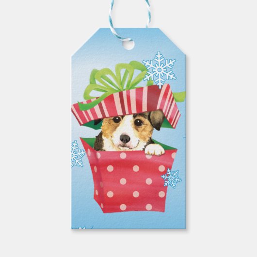 Happy Howlidays Pembroke Welsh Corgi Geschenkanhänger (Vorderseite)