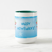 Happy Howlidays Pembroke Welsh Corgi Tasse (Zentrum)