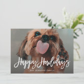 Happy Howlidays Pet Foto Weihnachten (Stehend Vorderseite)