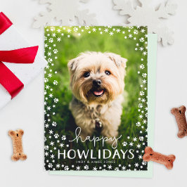 Happy Howlidays Pet Lover Holiday Fotokarte Feiertagskarte