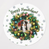 Happy Howlidays Photo Card Etiketten (Design 2)