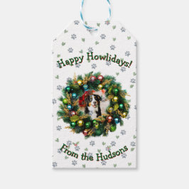 Happy Howlidays Photo Card Geschenkanhänger