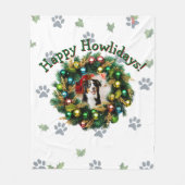 Happy Howlidays Photo Image Fleecedecke (Vorderseite)
