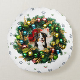 Happy Howlidays Photo Image Rundes Kissen