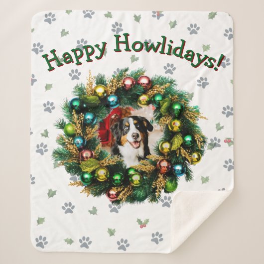 Happy Howlidays Photo Image Sherpadecke (Vorderseite)