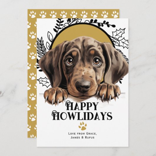 Happy Howlidays Plott Hound Hund Weihnachten (Vorne/Hinten)