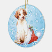 Happy Howlidays Pointer Keramik Keramik Ornament (Links)