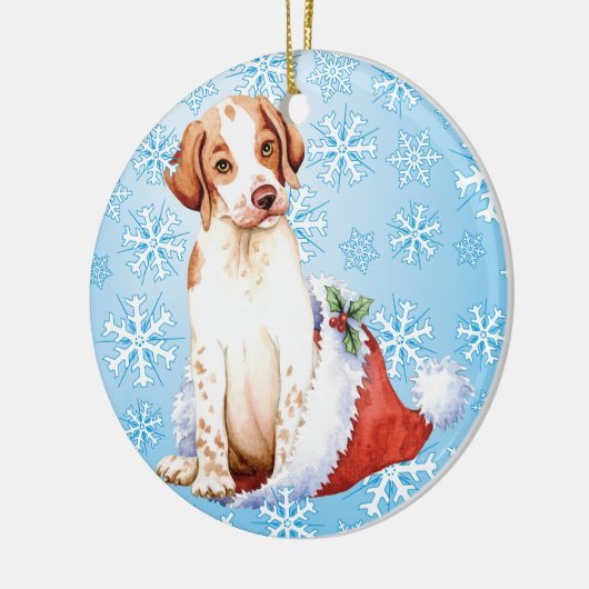 Happy Howlidays Pointer Keramik Keramik Ornament (Links)