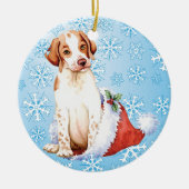 Happy Howlidays Pointer Keramik Ornament (Vorne)