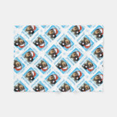 Happy Howlidays Polish Lowland Sheepdog Fleecedecke (Vorderseite (Horizontal))