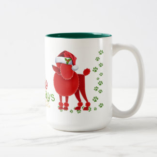 Happy Howlidays Poodle Coffee Tasse