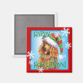 Happy Howlidays Poodle Magnet (Vorderseite/Rückseite)