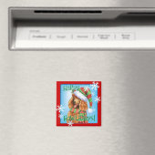 Happy Howlidays Poodle Magnet (In Situ (Geschirrspüler))