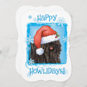 Happy Howlidays Puli Feiertagskarte (Vorne/Hinten)