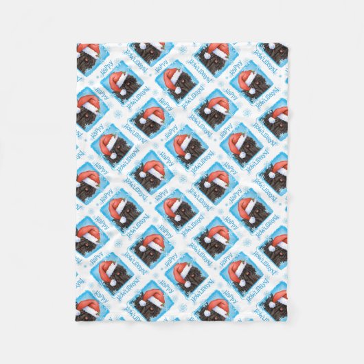 Happy Howlidays Puli Fleecedecke (Vorderseite)