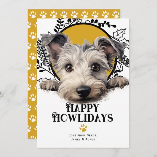 Happy Howlidays Pumi Dog Weihnachten (Vorne/Hinten)