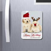 Happy Howlidays Puppy Dog Holiday Foto Weihnachten Magnet