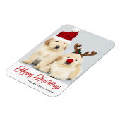 Happy Howlidays Puppy Dog Holiday Foto Weihnachten Magnet (Linke Seite)