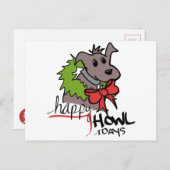 Happy Howlidays - Puppy - Postkarte (Vorne/Hinten)