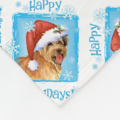 Happy Howlidays Pyrenean Shepherd Fleece Blanket (Ecke)
