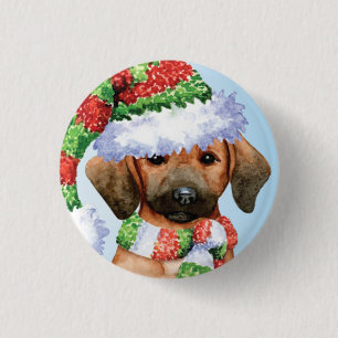 Happy Howlidays Redbone Button